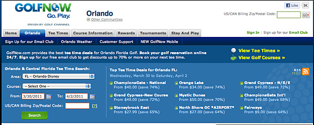 Golf Now.com - Discount Tee Times